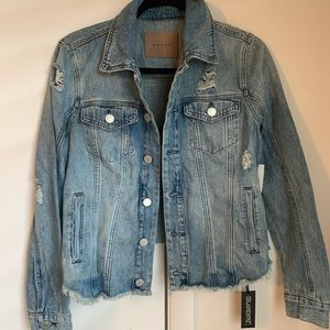 NWT Blank NYC Frayed Hem Jean Jacket